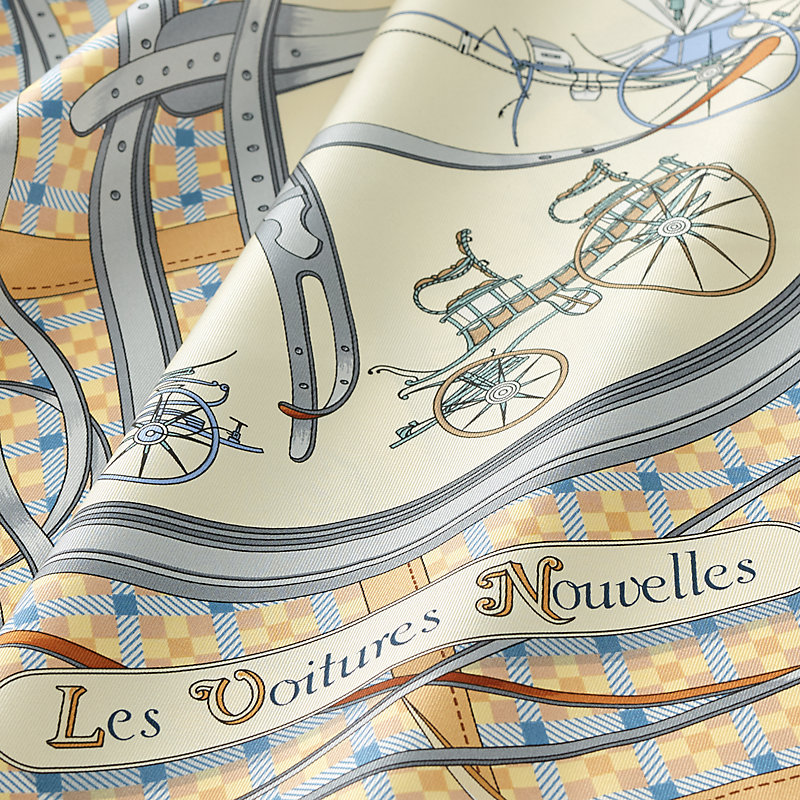 HERMÈS シルクスカーフ 馬車と自転車デザイン HERMÈS シルクスカーフ 馬車と自転車デザイン - メルカリ